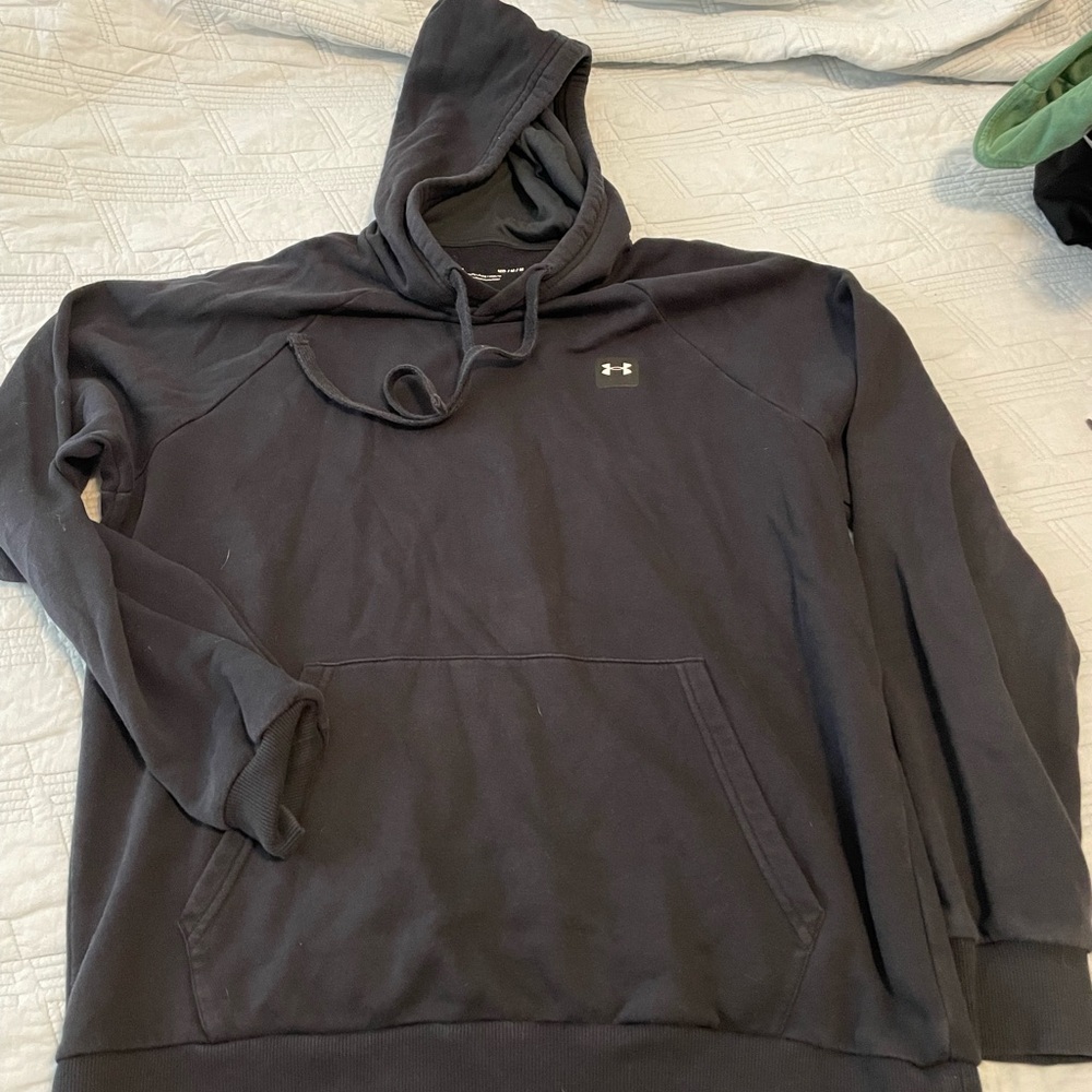 Under Armour Black Pullover Hoodie with Small Logo